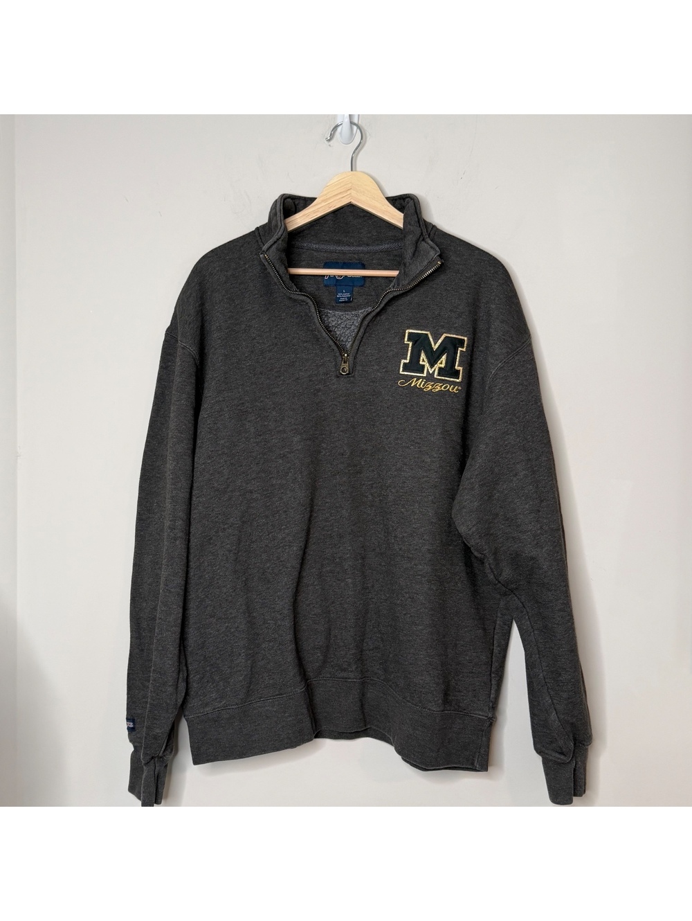 Y2K Mizzou Jansport Gray Quarter Zip Sweatshirt